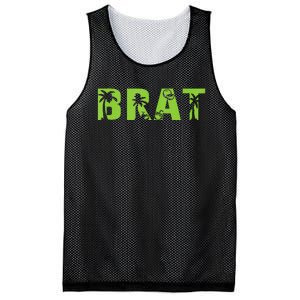 Kamala Green Brat Coconut Tree Summer Vibes Mesh Reversible Basketball Jersey Tank