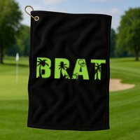 Kamala Green Brat Coconut Tree Summer Vibes Golf Towel