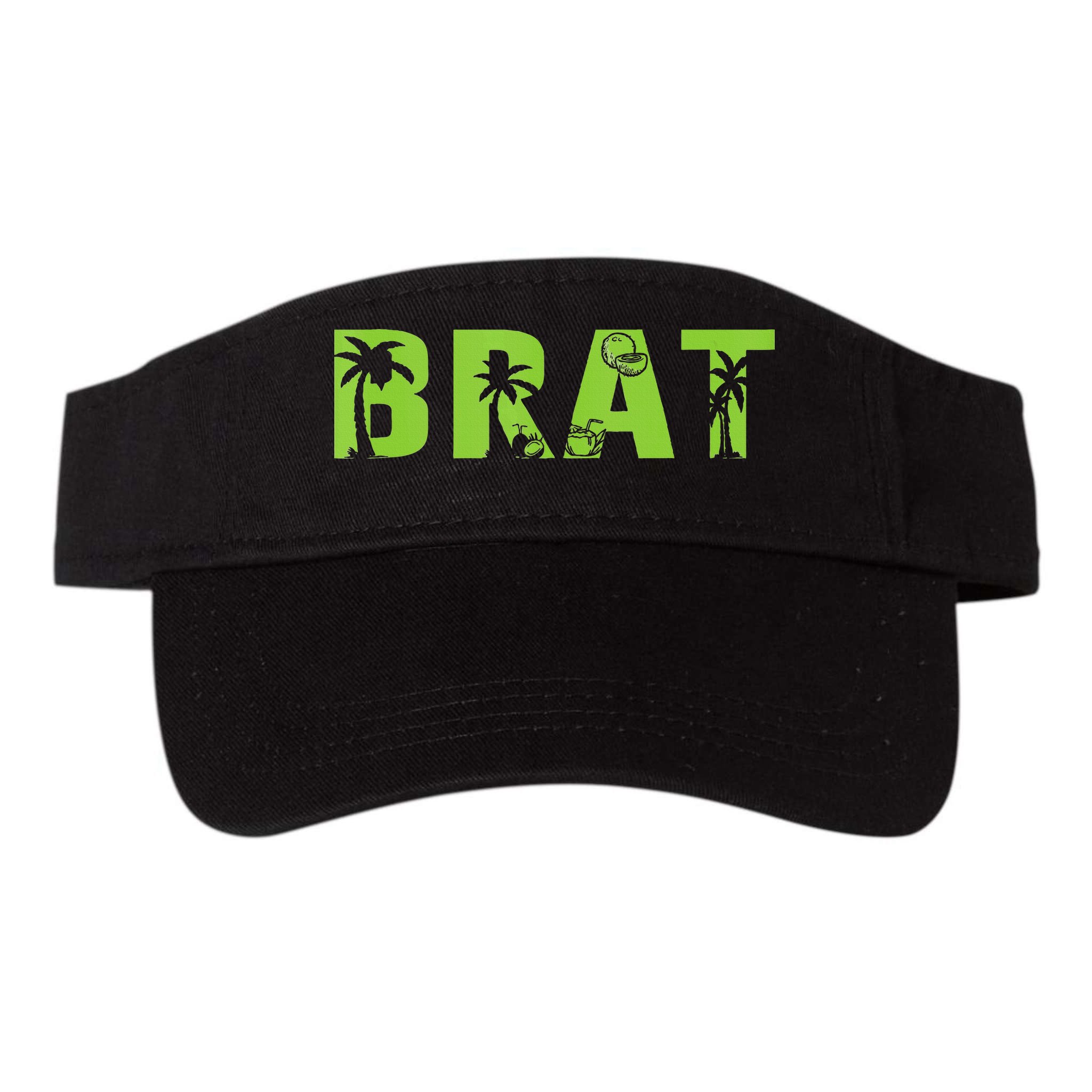 Kamala Green Brat Coconut Tree Summer Vibes Visor
