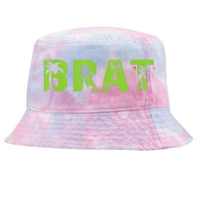 Kamala Green Brat Coconut Tree Summer Vibes Tie-Dyed Bucket Hat