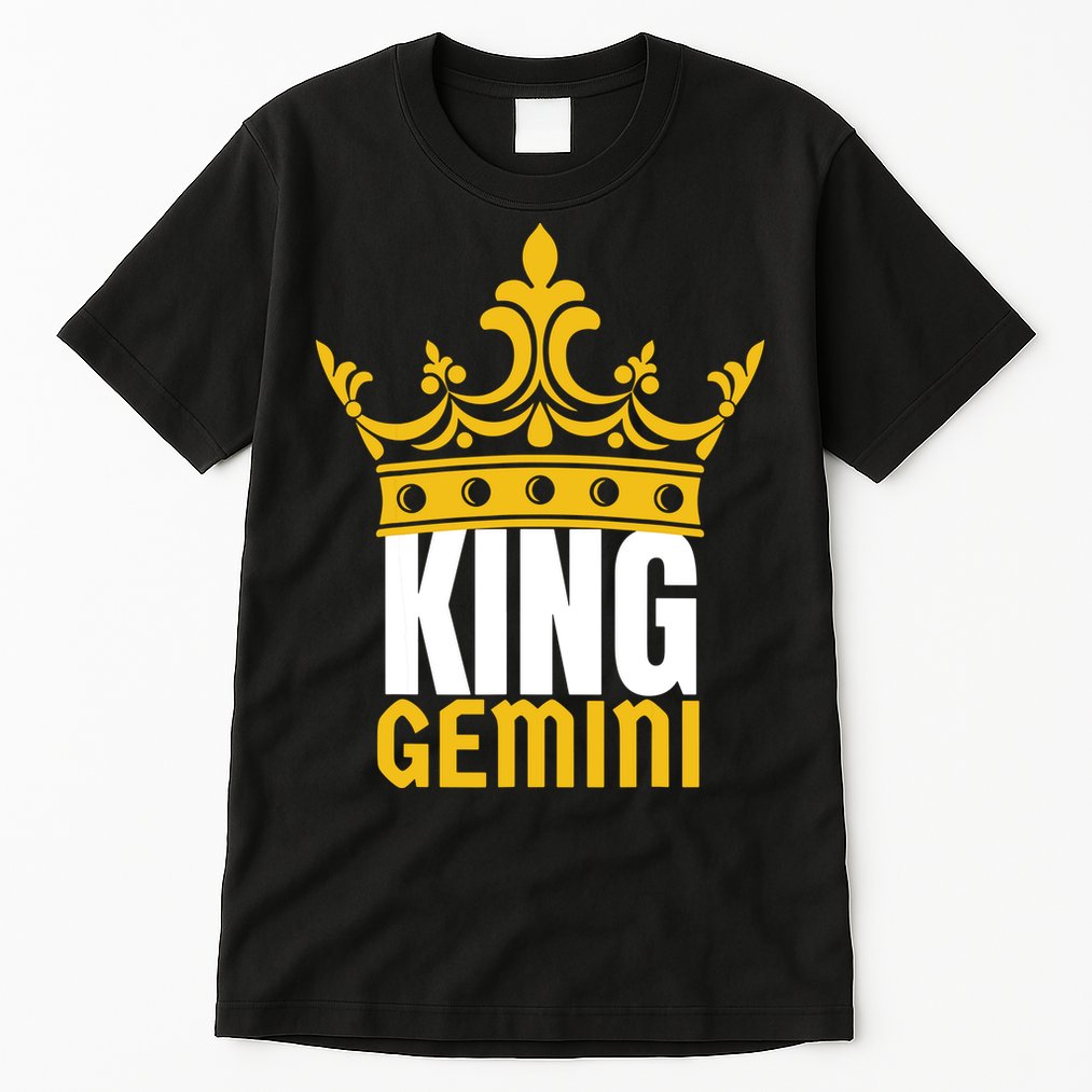 King Gemini Birthday Horoscope Zodiac Sign Astrology Tall T-Shirt
