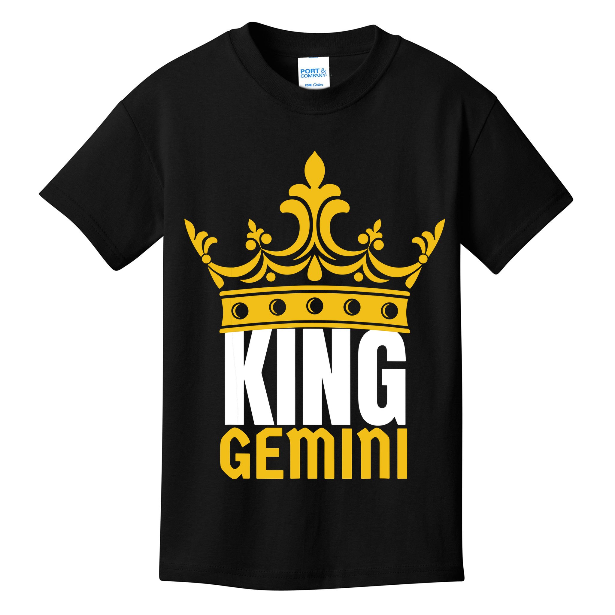 King Gemini Birthday Horoscope Zodiac Sign Astrology Kids T-Shirt