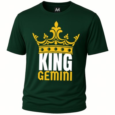 King Gemini Birthday Horoscope Zodiac Sign Astrology Cooling Performance Crew T-Shirt
