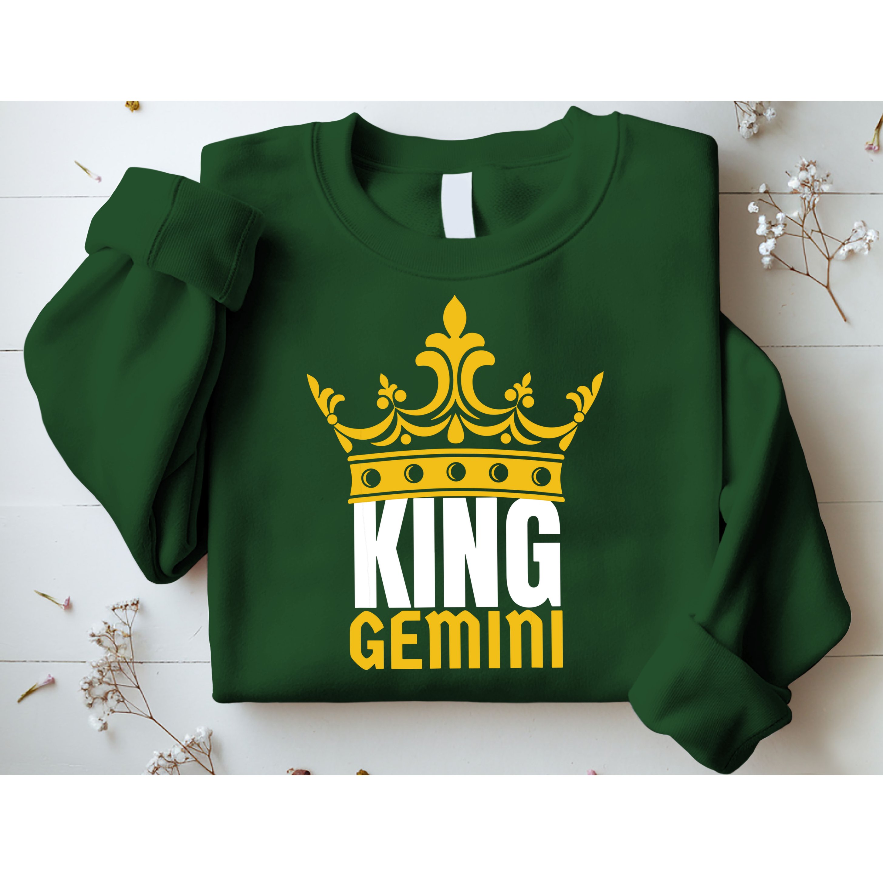 King Gemini Birthday Horoscope Zodiac Sign Astrology Sweatshirt