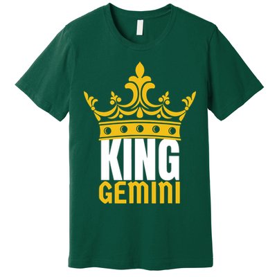King Gemini Birthday Horoscope Zodiac Sign Astrology Premium T-Shirt