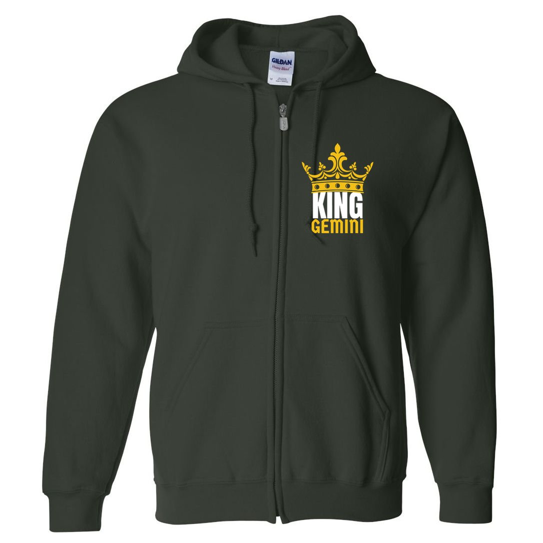 King Gemini Birthday Horoscope Zodiac Sign Astrology Full Zip Hoodie