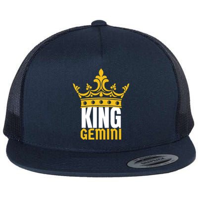 King Gemini Birthday Horoscope Zodiac Sign Astrology Flat Bill Trucker Hat