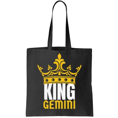 King Gemini Birthday Horoscope Zodiac Sign Astrology Tote Bag