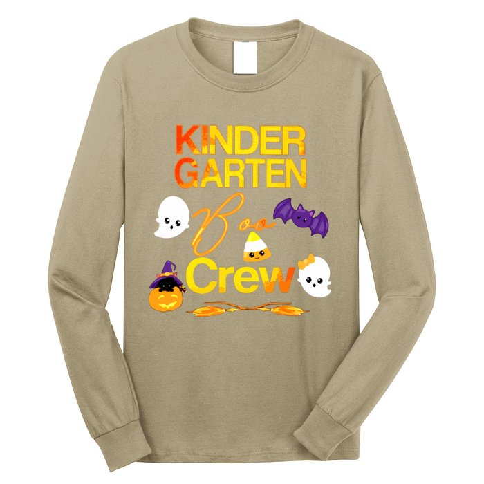 Kinder Garten Boo Crew Scare Kicked Event Trending Halloween Long Sleeve Shirt