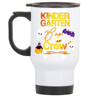 Kinder Garten Boo Crew Scare Kicked Event Trending Halloween Stainless Steel Travel Mug