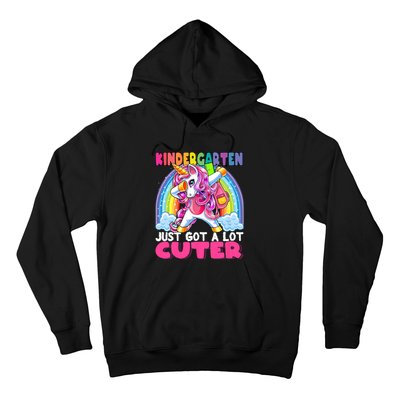 Kindergarten Got Cuter Dabbing Unicorn Back To School Hoodie