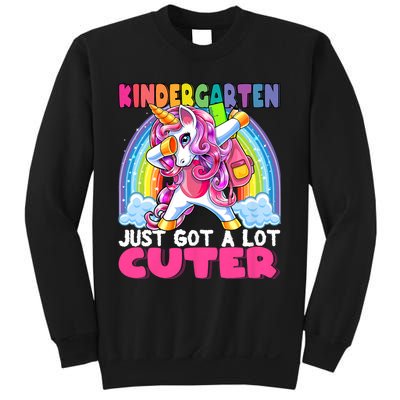 Kindergarten Got Cuter Dabbing Unicorn Back To School Sweatshirt