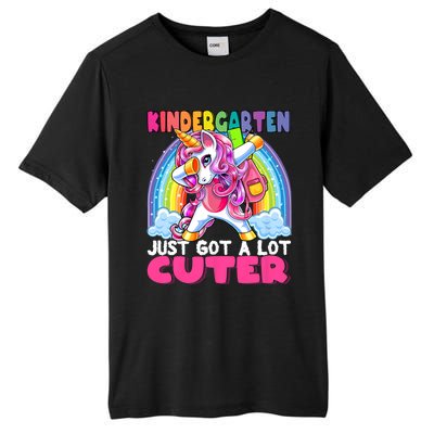 Kindergarten Got Cuter Dabbing Unicorn Back To School Tall Fusion ChromaSoft Performance T-Shirt