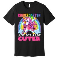 Kindergarten Got Cuter Dabbing Unicorn Back To School Premium T-Shirt