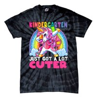 Kindergarten Got Cuter Dabbing Unicorn Back To School Tie-Dye T-Shirt