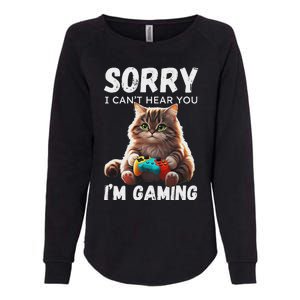 Kawaii Gamer Cat Gamer Womens California Wash Sweatshirt