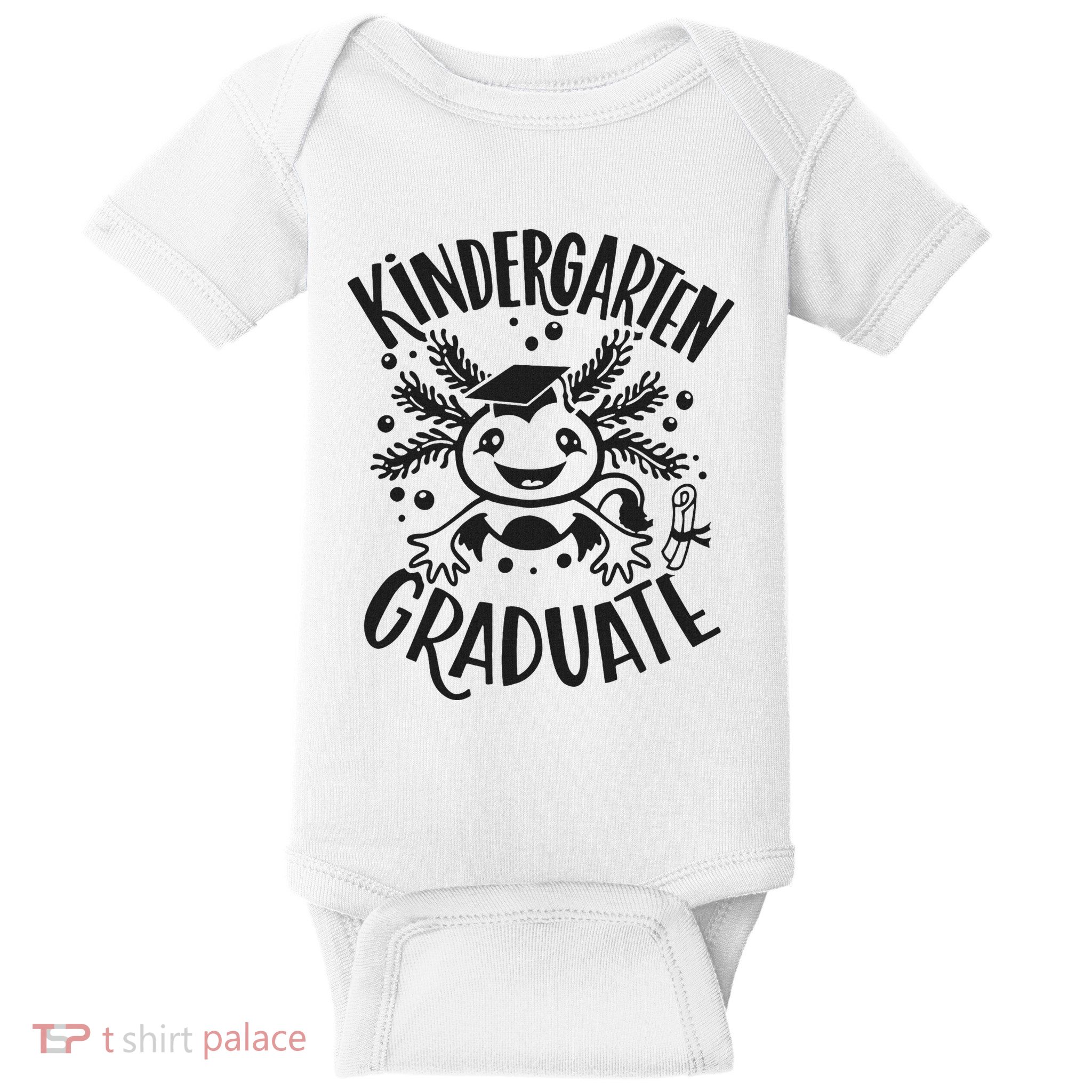Kindergarten Graduate Cute Axolotl Design Baby Bodysuit