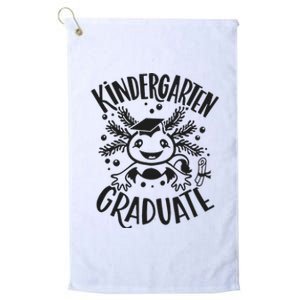 Kindergarten Graduate Cute Axolotl Design Platinum Collection Golf Towel