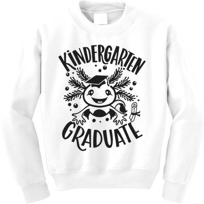 Kindergarten Graduate Cute Axolotl Design Kids Sweatshirt