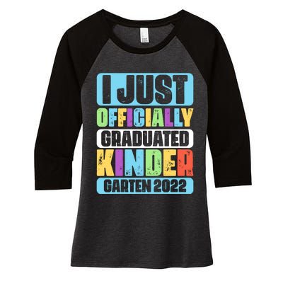 Kindergarten Graduation Class Of Women's Tri-Blend 3/4-Sleeve Raglan Shirt