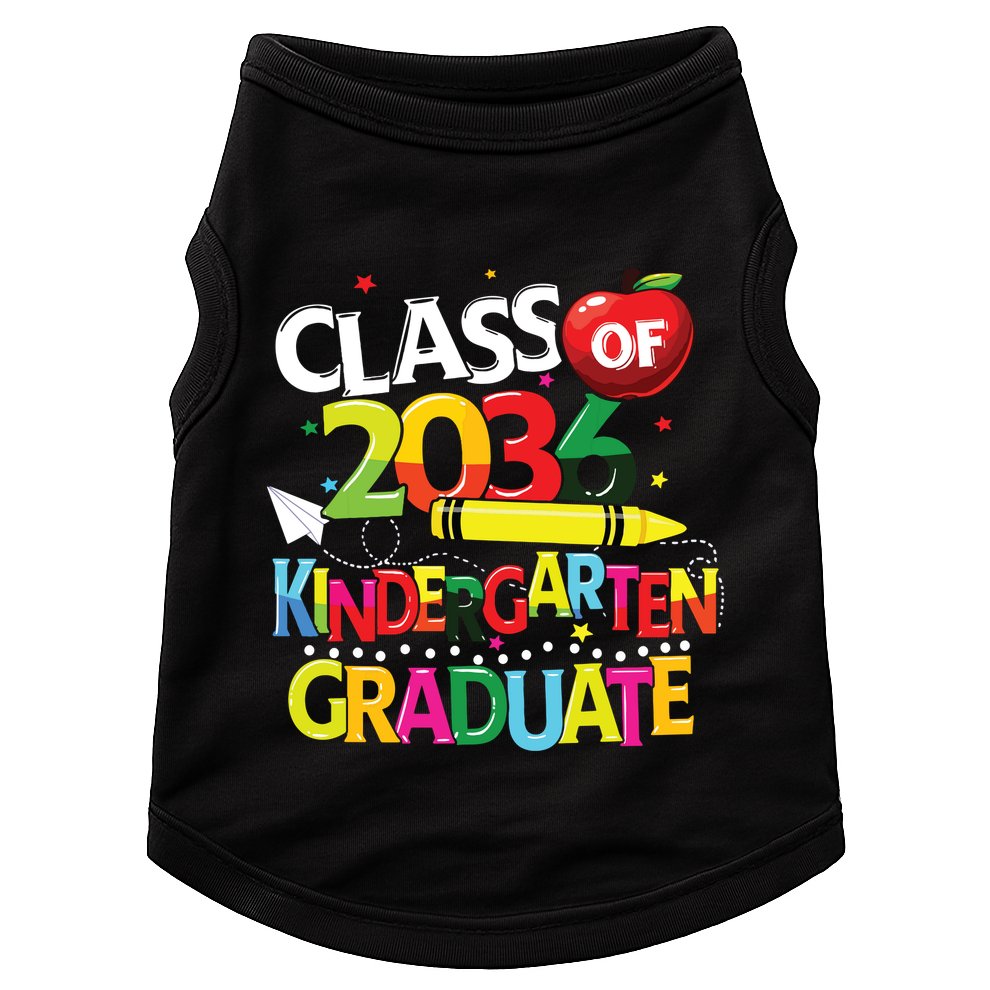 Kindergarten Graduate Class Of 2036 Last Day Of School Doggie Tank