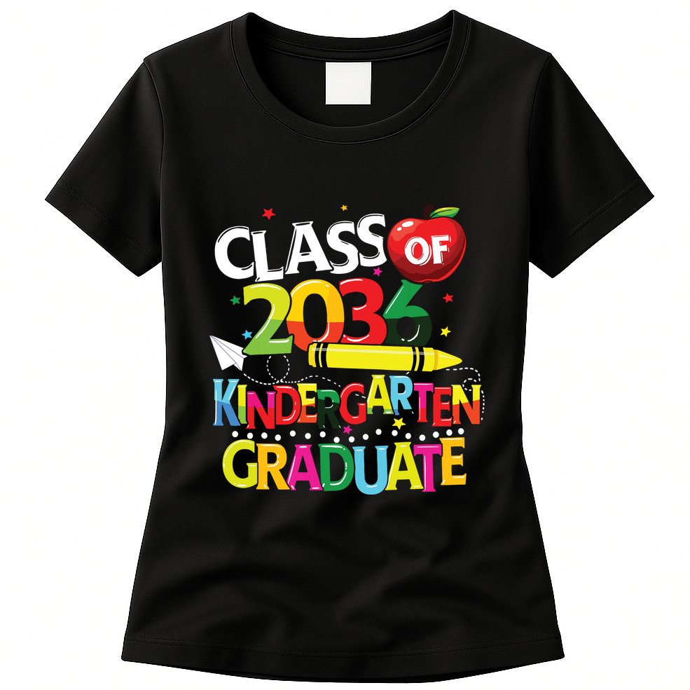 Kindergarten Graduate Class Of 2036 Last Day Of School Womens T-Shirt