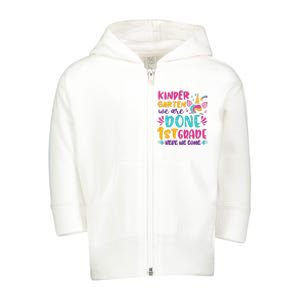  Kindergarten Graduation Cute Unicorn Class Toddler Zip Fleece Hoodie