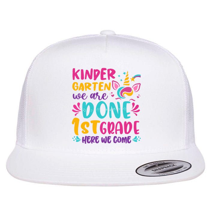  Kindergarten Graduation Cute Unicorn Class Flat Bill Trucker Hat