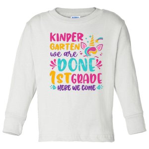  Kindergarten Graduation Cute Unicorn Class Toddler Long Sleeve Shirt