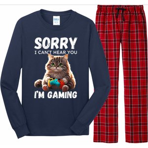 Kawaii Gamer Cat Gamer For Girl And Boy Long Sleeve Pajama Set