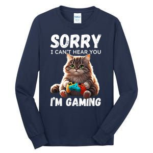 Kawaii Gamer Cat Gamer For Girl And Boy Tall Long Sleeve T-Shirt