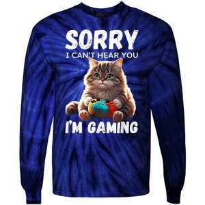 Kawaii Gamer Cat Gamer For Girl And Boy Tie-Dye Long Sleeve Shirt