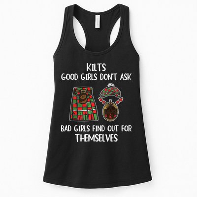 Kilts Good Don’T Ask Bad Find Out For Themselves Womens Tank Top
