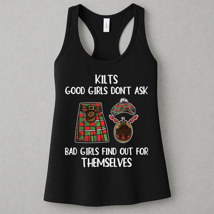 Kilts Good Don’T Ask Bad Find Out For Themselves Womens Tank Top