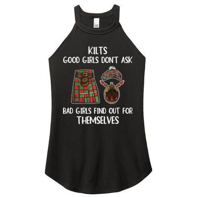 Kilts Good Don’T Ask Bad Find Out For Themselves Women's Perfect Tri Rocker Tank