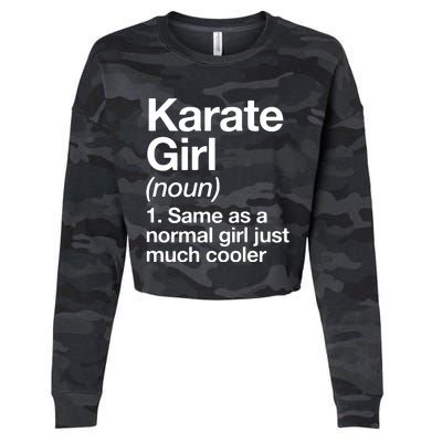 Karate Girl Definition Funny & Sassy Sports Martial Arts Cropped Pullover Crew