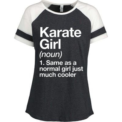 Karate Girl Definition Funny & Sassy Sports Martial Arts Enza Ladies Jersey Colorblock Tee