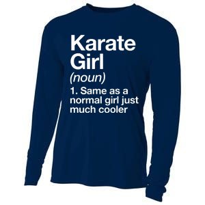 Karate Girl Definition Funny & Sassy Sports Martial Arts Cooling Performance Long Sleeve Crew