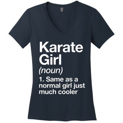 Karate Girl Definition Funny & Sassy Sports Martial Arts Women's V-Neck T-Shirt