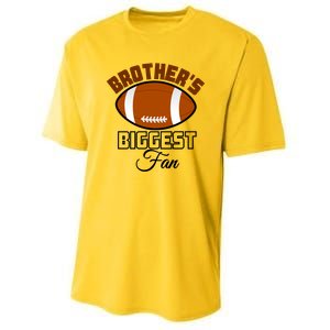 Kids Game Day American Football Brothers Biggest Fan Gift Youth Performance Sprint T-Shirt