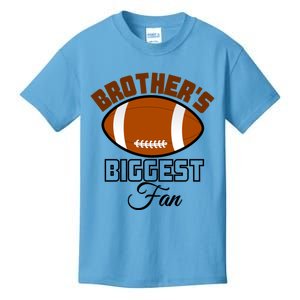 Kids Game Day American Football Brothers Biggest Fan Gift Kids T-Shirt