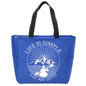 Kayaking Gift Design Outdoors Kayak Add Water Gift Zip Tote Bag