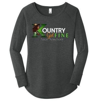 Kountry Girl Fine A Somebody Women's Perfect Tri Tunic Long Sleeve Shirt