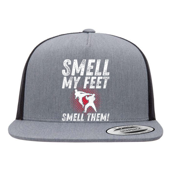 Karate Gifts Funny Smell Feet Karate Funny Flat Bill Trucker Hat