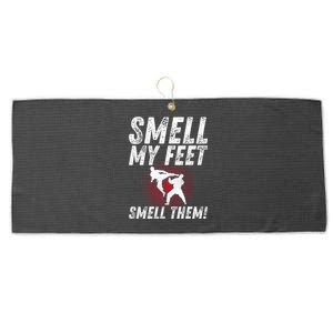 Karate Gifts Funny Smell Feet Karate Funny Large Microfiber Waffle Golf Towel