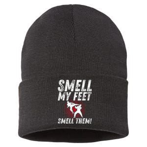 Karate Gifts Funny Smell Feet Karate Funny Sustainable Knit Beanie