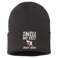 Karate Gifts Funny Smell Feet Karate Funny Sustainable Knit Beanie