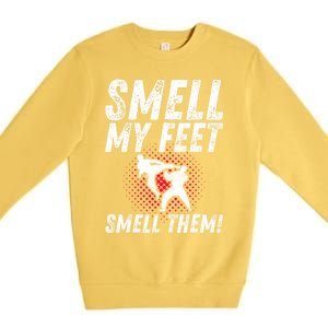 Karate Gifts For Girls Funny Smell Feet Karate Funny Premium Crewneck Sweatshirt