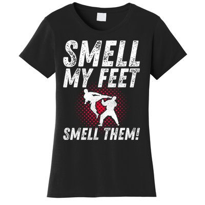 Karate Gifts For Girls Funny Smell Feet Karate Funny Women's T-Shirt