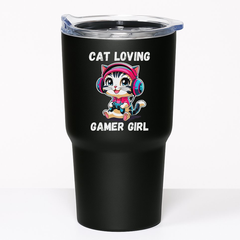 Kawaii Gamer Girl Cat Gamer For Women Tumbler